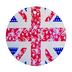 British Flag Abstract Round Ornament (two Sides) by Nexatart