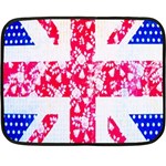 British Flag Abstract Fleece Blanket (Mini) 35 x27  Blanket