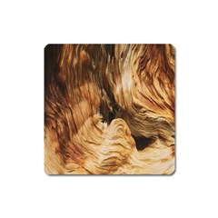 Brown Beige Abstract Painting Square Magnet by Nexatart