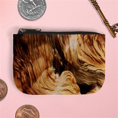 Brown Beige Abstract Painting Mini Coin Purses by Nexatart