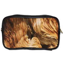 Brown Beige Abstract Painting Toiletries Bags by Nexatart