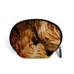 Brown Beige Abstract Painting Accessory Pouches (small)  by Nexatart