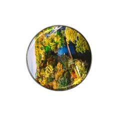 Bridge River Forest Trees Autumn Hat Clip Ball Marker (4 Pack) by Nexatart