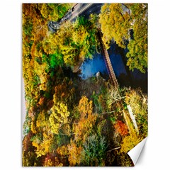 Bridge River Forest Trees Autumn Canvas 12  X 16   by Nexatart