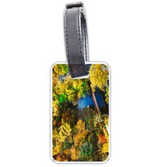 Bridge River Forest Trees Autumn Luggage Tags (one Side)  by Nexatart