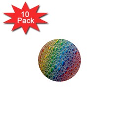 Bubbles Rainbow Colourful Colors 1  Mini Magnet (10 Pack)  by Nexatart