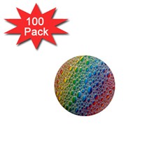 Bubbles Rainbow Colourful Colors 1  Mini Magnets (100 Pack)  by Nexatart