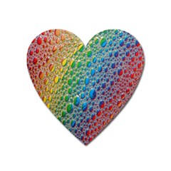 Bubbles Rainbow Colourful Colors Heart Magnet