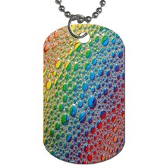 Bubbles Rainbow Colourful Colors Dog Tag (one Side) by Nexatart