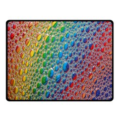 Bubbles Rainbow Colourful Colors Double Sided Fleece Blanket (small)  by Nexatart