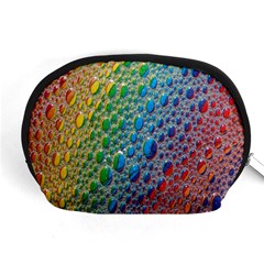 Bubbles Rainbow Colourful Colors Accessory Pouches (medium)  by Nexatart