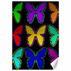 Butterflies Pattern Canvas 12  X 18   by Nexatart