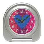 Butterfly Heart Pattern Travel Alarm Clocks Front