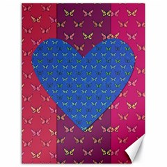 Butterfly Heart Pattern Canvas 18  X 24   by Nexatart