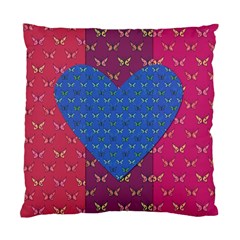 Butterfly Heart Pattern Standard Cushion Case (one Side) by Nexatart