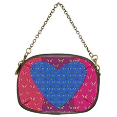 Butterfly Heart Pattern Chain Purses (two Sides)  by Nexatart