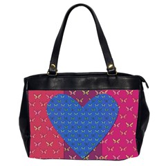 Butterfly Heart Pattern Office Handbags (2 Sides)  by Nexatart