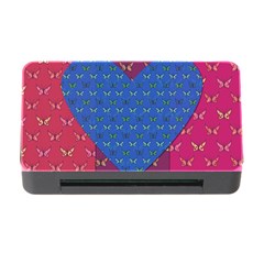 Butterfly Heart Pattern Memory Card Reader With Cf by Nexatart