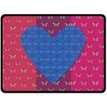 Butterfly Heart Pattern Double Sided Fleece Blanket (Large)  80 x60  Blanket Front