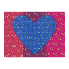 Butterfly Heart Pattern Double Sided Flano Blanket (mini)  by Nexatart