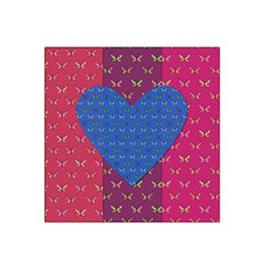 Butterfly Heart Pattern Satin Bandana Scarf by Nexatart