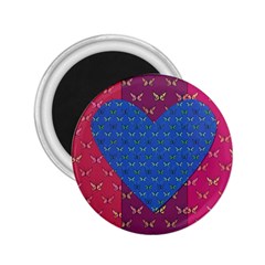 Butterfly Heart Pattern 2 25  Magnets by Nexatart