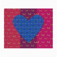 Butterfly Heart Pattern Small Glasses Cloth by Nexatart