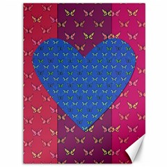 Butterfly Heart Pattern Canvas 36  X 48   by Nexatart