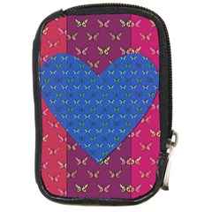 Butterfly Heart Pattern Compact Camera Cases by Nexatart