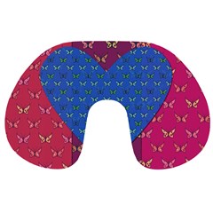 Butterfly Heart Pattern Travel Neck Pillows by Nexatart