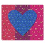 Butterfly Heart Pattern Double Sided Flano Blanket (Small)  50 x40  Blanket Front