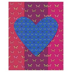 Butterfly Heart Pattern Drawstring Bag (small) by Nexatart