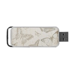 Butterfly Background Vintage Portable Usb Flash (two Sides) by Nexatart