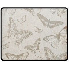 Butterfly Background Vintage Double Sided Fleece Blanket (medium)  by Nexatart