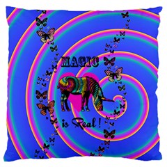 Magic Is Real! Large Flano Cushion Case (two Sides) by FarrellArts