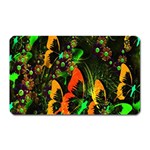 Butterfly Abstract Flowers Magnet (Rectangular) Front