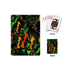 Butterfly Abstract Flowers Playing Cards (mini)  by Nexatart