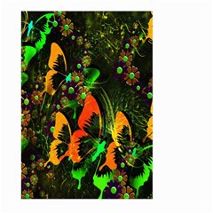 Butterfly Abstract Flowers Large Garden Flag (two Sides) by Nexatart