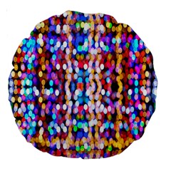 Bokeh Abstract Background Blur Large 18  Premium Round Cushions by Nexatart