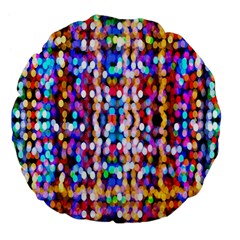 Bokeh Abstract Background Blur Large 18  Premium Flano Round Cushions by Nexatart