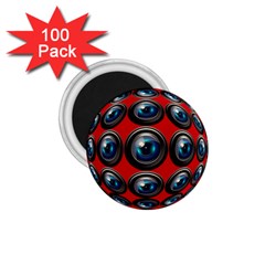 Camera Monitoring Security 1 75  Magnets (100 Pack)  by Nexatart