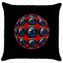 Camera Monitoring Security Throw Pillow Case (black) by Nexatart