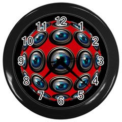 Camera Monitoring Security Wall Clocks (black) by Nexatart