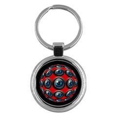 Camera Monitoring Security Key Chains (round)  by Nexatart