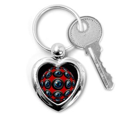 Camera Monitoring Security Key Chains (heart)  by Nexatart