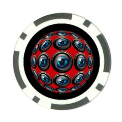 Camera Monitoring Security Poker Chip Card Guard by Nexatart