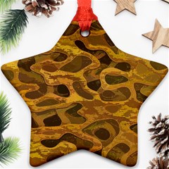 Camo Star Ornament (two Sides) by Nexatart