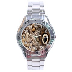 Butterfly Wing Detail Stainless Steel Analogue Watch by Nexatart