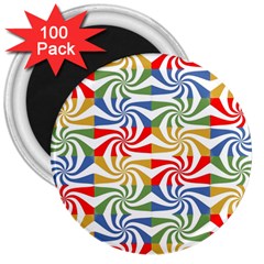 Candy Pattern  3  Magnets (100 Pack) by Nexatart