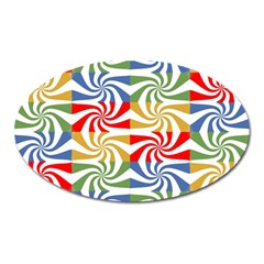 Candy Pattern  Oval Magnet